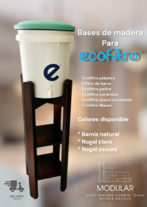 Bases de madera para ecofiltro peltre, barro o cerámica 